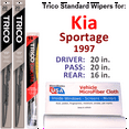 thumbnail image 1 of 1997 Kia Sportage Wiper Blades (Set of 3) w/Rear Wiper, 1 of 3