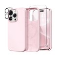 thumbnail image 1 of 1997 Magnetic for iPhone 15 Pro Case, Compatible with MagSafe, [Screen Protector + Camera Lens Protector], Silicone Shockproof Anti-Scratch Protective Phone Case 6.1 inch, Chalk Pink, 1 of 1