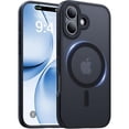 thumbnail image 1 of 1997 Magnetic for iPhone 17 Case,[Anti-Slip][Compatible with MagSafe][Military Grade Drop Protection] Shockproof Protective Translucent Matte Phone Case for iPhone 17 Case,Black, 1 of 1