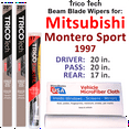 thumbnail image 1 of 1997 Mitsubishi Montero Sport Beam Blade Wipers (Set of 3) w/Rear Wiper, 1 of 3