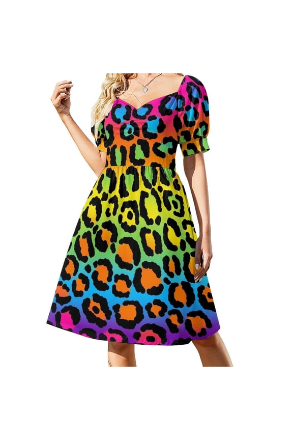1997 Neon Leopard Print Dress dress party night summer dresses for women 2024