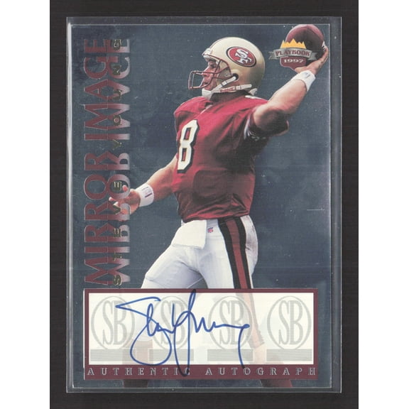 1997 Score Board Playbook Mirror Image Steve Young #4 of 7 /360