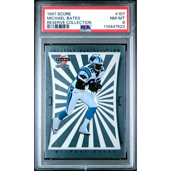 1997 Score Michael Bates #107 Reserve Collection PSA 8
