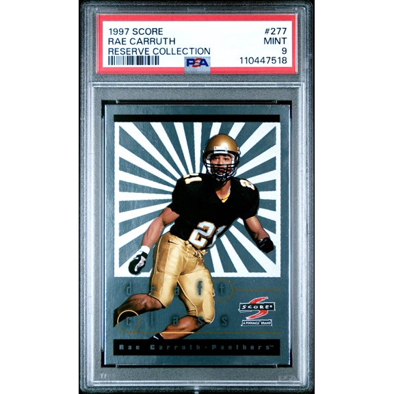 1997 Score Rae Carruth #277 Reserve Collection PSA 9