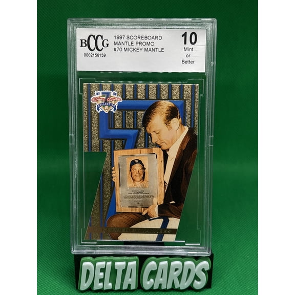 Graded 1997 Scoreboard Mickey Mantle New York Yankees #70 Sample BCCG 10 Baseball Card