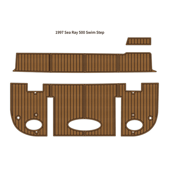 1997 Sea Ray 500 Swim Platform Pad Boat EVA Foam Faux Teak Deck Floor Mat