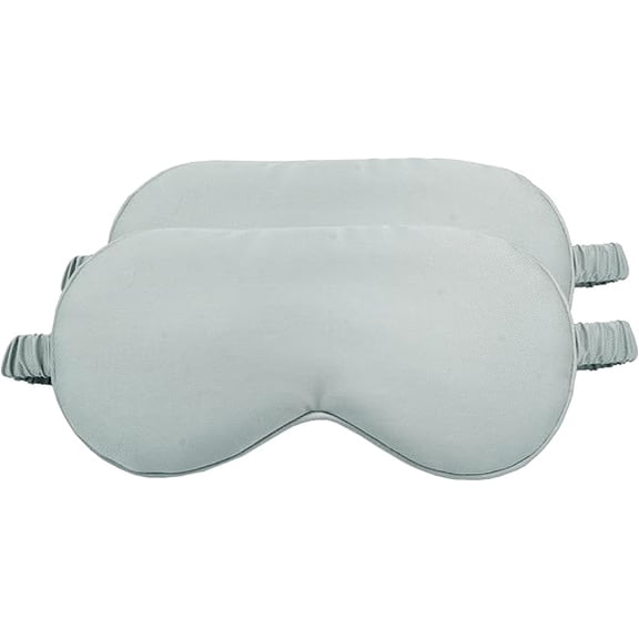 1997 Sleep Mask 2 Pack - Bamboo Viscose Fiber Sleeping Eye Mask - with Elastic Band/Headband - Comfort Sleeping Shade - for Nighttime Sleeping, Traveling & NappingGray