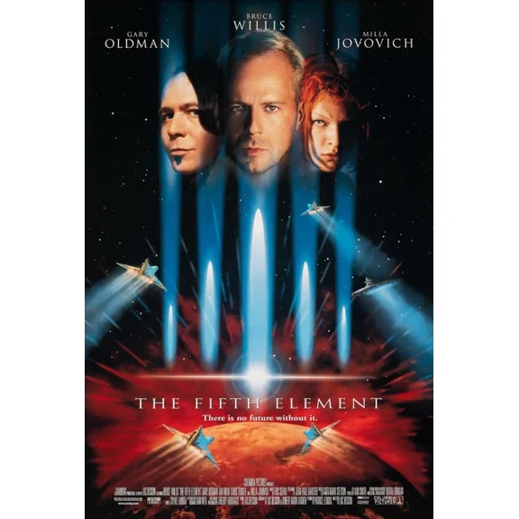 1997 The Fifth Element Movie Poster Bruce Willis Mila Jovovich Leeloo UNFRAMED PAPER POSTER