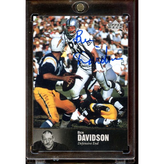 1997 Upper Deck NFL Legends Ben Davidson AL-96 Short Print Autographed Oakland Raiders Football Card