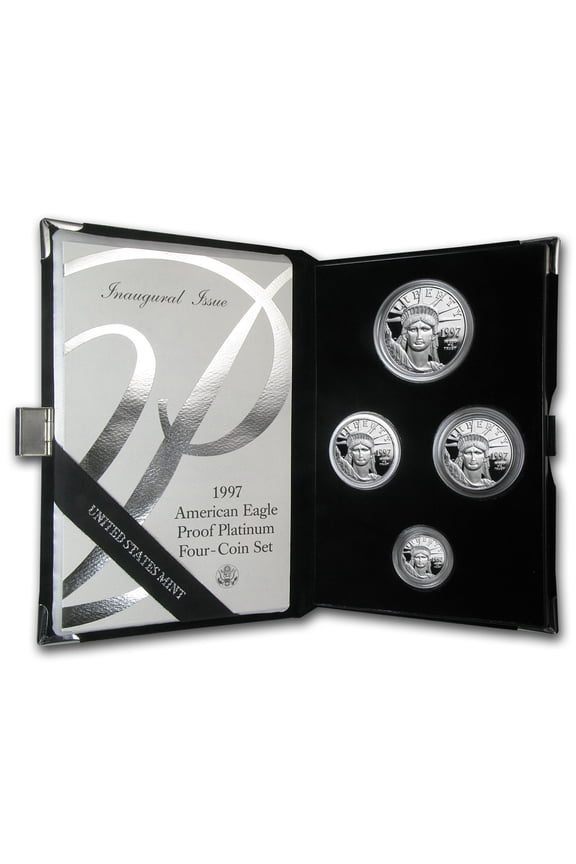 1997-W 4-Coin Proof American Platinum Eagle Set (w/Box & COA)