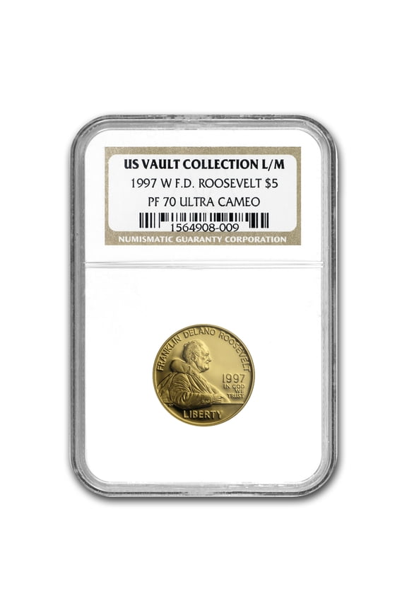 1997-W Gold $5 Commem Franklin D. Roosevelt PF-70 NGC