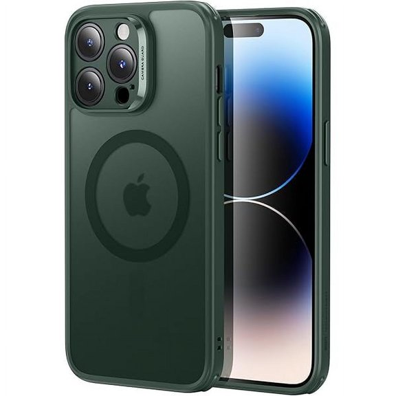 1997 for iPhone 14 Pro, Translucent Matte Case, Compatible with MagSafe, Military-Grade Protection, Classic Series, Frosted Green