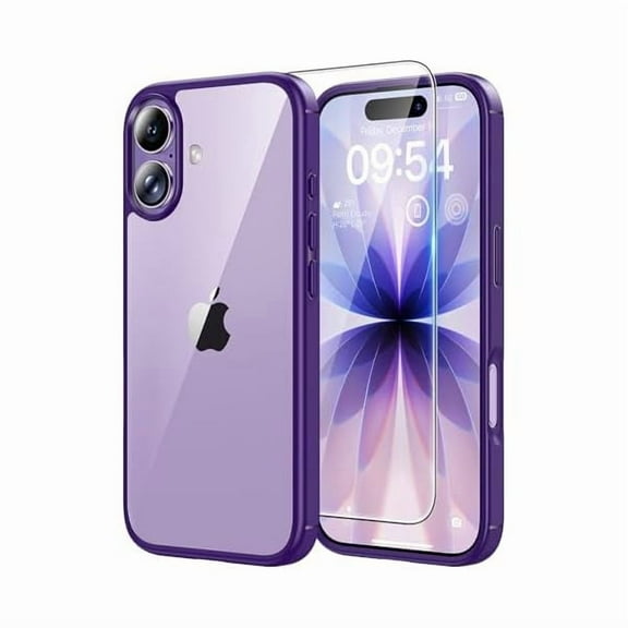 1997 for iPhone 17 Case, Anti-Yellowing with Screen Protector, Military-Grade Protection Shockproof Slim Phone Case for iPhone 17, Purple