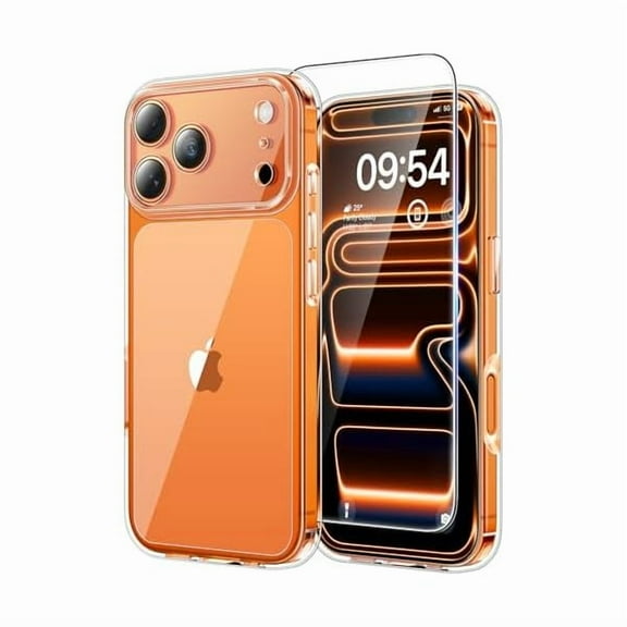 1997 for iPhone 17 Pro Case, Full Camera Protection with Screen Protector, Anti-Yellowing Military-Grade Protection Shockproof Slim Phone Case for iPhone 17 Pro, Clear