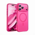 thumbnail image 1 of 1997 for iPhone 17 Pro Max Case, Full Camera Protection, Built-in Magnetic Ring, Compatible with Magsafe Charger, Translucent Matte Phone Case for iPhone 17 ProMax 6.9 inch (Hot Pink), 1 of 1