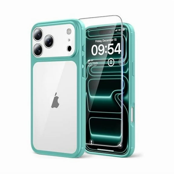 1997 for iPhone 17 Pro Max Case, Full Camera Protection with Screen Protector, Anti-Yellowing Military-Grade Protection Shockproof Slim Phone Case for iPhone 17 ProMax, Green