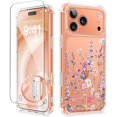 thumbnail image 1 of 1997 for iPhone 17 Pro Max Case, [Upgraded Full Camera Protection][Not Yellowing][Screen Protector] Shockproof Protective Clear Floral Phone Case for iPhone 17 Pro Max 6.9'' (Floratopia/Colorful), 1 of 1