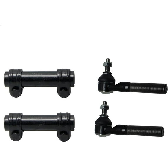 For 1998-1999 Dodge Ram 1500 4WD, 1998-99 Dodge Ram 2500, Front Outer Tie Rods (ES3497) w/Adjustment Sleeves (ES2012) (4pc Steering Kit) Dana 44 Axle 4WD Only - Detroit Axle
