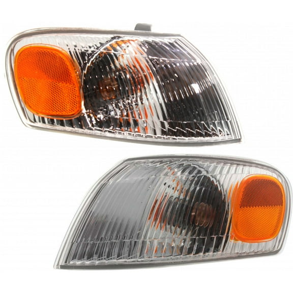 For 1998-2000 Toyota Corolla Pair Driver and Passenger Side Turn Signal/Side Marker Light With Bulbs DOT Certified Included TO2520150 TO2521150 - Replaces 81520-02040 81510-02040 ;