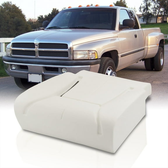 For 1998-2002 Dodge Ram 1500 / 2500 3500 Replacement Front Left Driver Side LH Bucket Seat Bottom Lower Foam Cushion Pad Padding Upgrade (Beige) - Pickup Truck 99 00 01