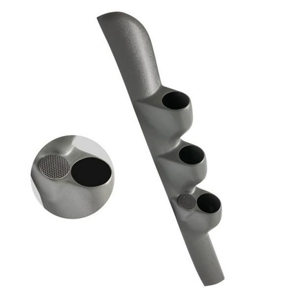 GlowShift | Gray Triple Gauge Pillar Pod with Speaker Cutout for 1998-2002 2nd Gen Dodge Ram 5.9 Cummins 24 Valve 2500 & 3500