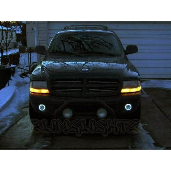1998-2003 Dodge Durango Halo Fog Lamp Driving Light Kit Angel Eyes