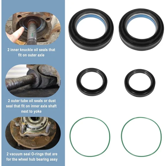 1998-2004 Ford Excursion F250 F350 Front Axle Seal and Thrust Washer Kit