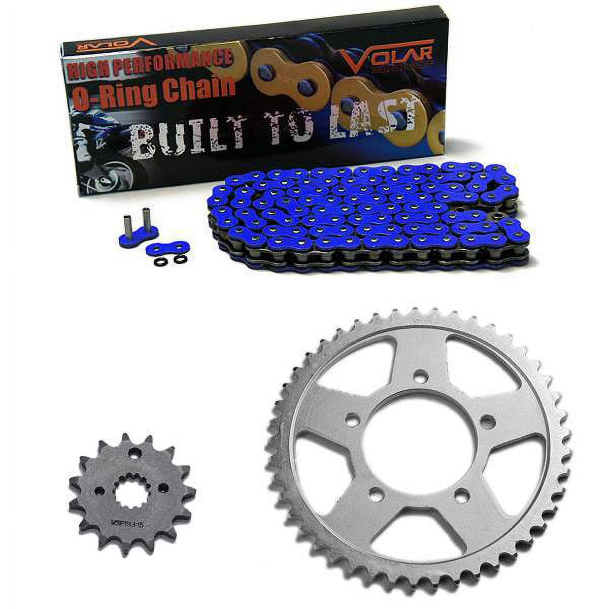 19982006 Suzuki Katana 600 GSX600F ORing Chain and Sprocket Kit Blue
