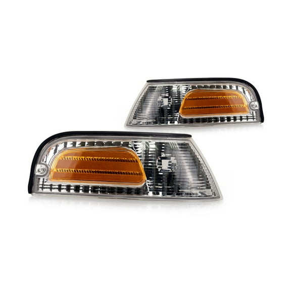 For 1998-2011 Ford Crown Victoria Pair Driver and Passenger Side Turn Signal/Side Marker Light CAPA FO2520147 FO2521147 - Replaces XW7Z 15A201 BB XW7Z 15A201 AB ;BASE|LX|LX SPORT|POLICE|FLEET
