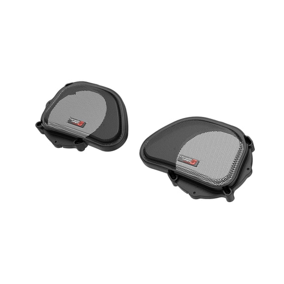 1998-2013 Road Glide Upper Fairing Speaker Grills w/Cerwin Vega Logo (Pair) - CDRG13