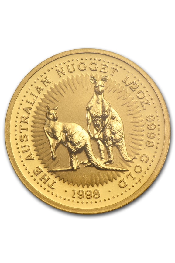 1998 Australia 1/2 oz Gold Nugget BU