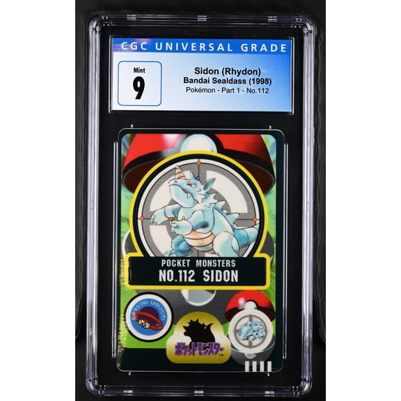 1998 Bandai Sealdass Pokemon Rhydon CGC 9 #112
