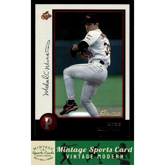 1998 Bowman Mike Mussina #9 Baseball Card Baltimore Orioles