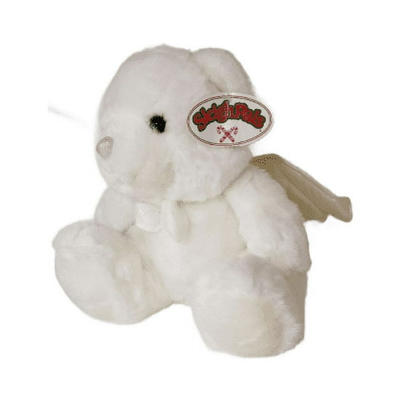 1998 Caltoy Sleigh Pals Sitting White Angel Bear 11"
