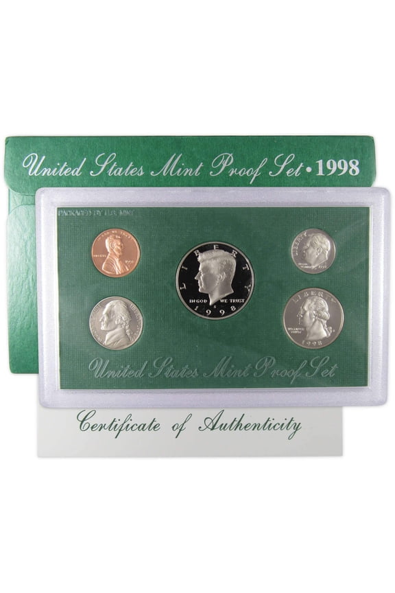 1998 Clad Proof Set U.S. Mint Original Government Packaging OGP COA
