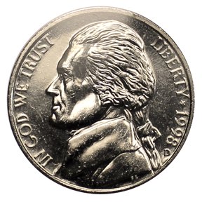 1998-D Jefferson Nickel Full Step Gem BU