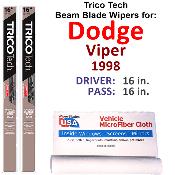 1998 Dodge Viper Beam Blade Wipers (Set of 2)