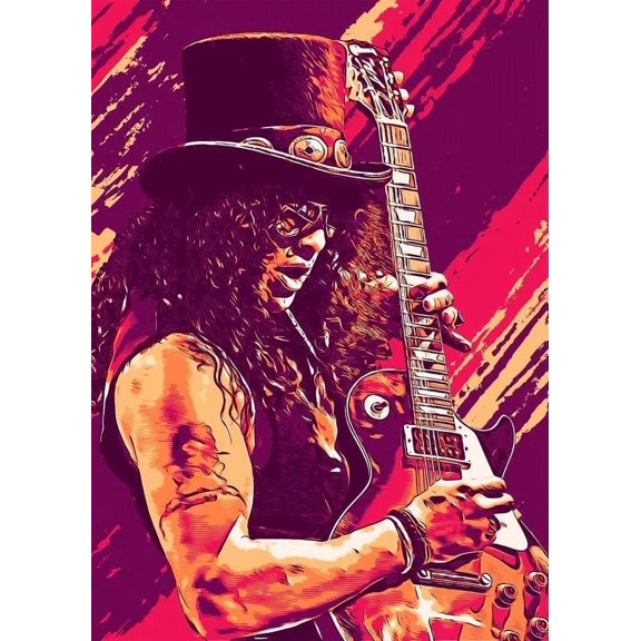 1998 Guns N Roses Slash Promo Poster Wall Art Print es 16 x 24 Inch Poster