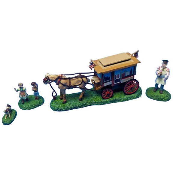 1998 Here Comes the Ice Cream Man (Set of 4) Department 56 Seasons Bay Village Accessory 53314