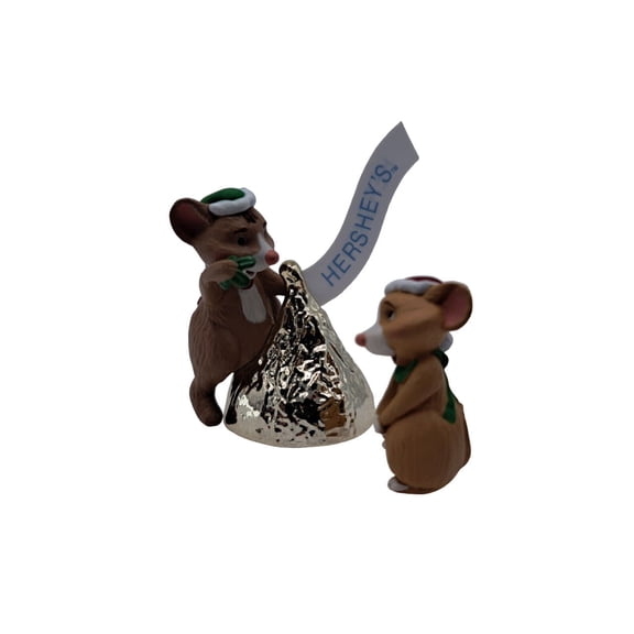 1998 Hershey's 2-Piece Set Hallmark Keepsake Christmas Tree Ornament - QFM8493