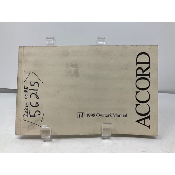 1998 Honda Accord Owners Manual Handbook OEM L01B01011