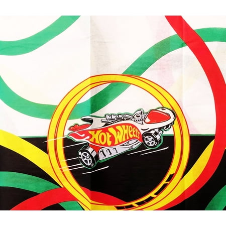 1998 Hot Wheels Cars & Race Tracks Disposable Party Table Cover - 54" X 89.25"