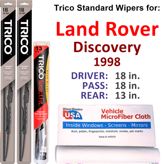 1998 Land Rover Discovery Wiper Blades (Set of 3) w/Rear Wiper