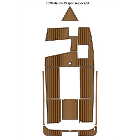1998 Malibu Response Cockpit Pad Boat EVA Foam Faux Teak Deck Floor Mat Flooring