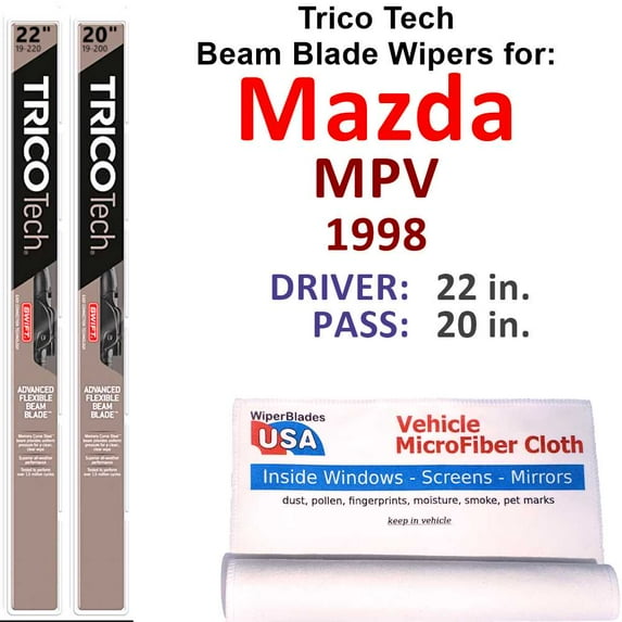 1998 Mazda MPV Beam Blade Wipers (Set of 2)