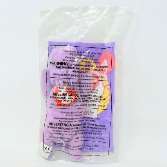 1998 McDonald's Happy Meal Toy Ty Teenie Beanie Babies Happy Toy Animal