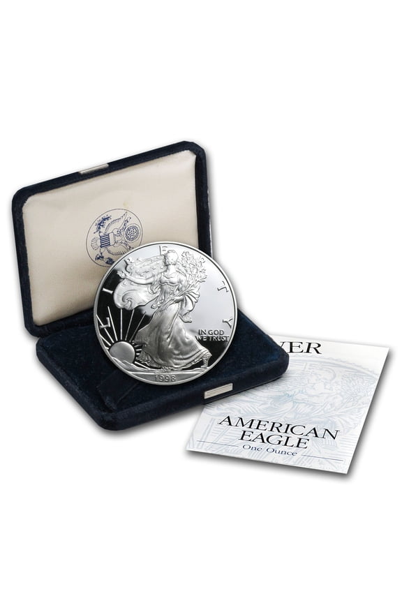 1998-P 1 oz Proof American Silver Eagle (w/Box & COA)