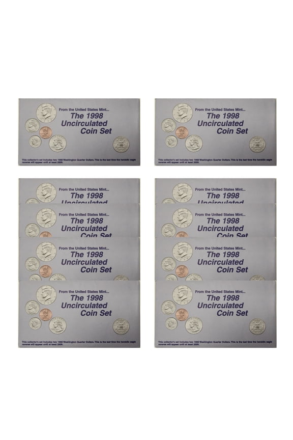 1998-PD U.S. Mint Set 10-Pack in OGP - 100 Uncirculated U.S. Coins
