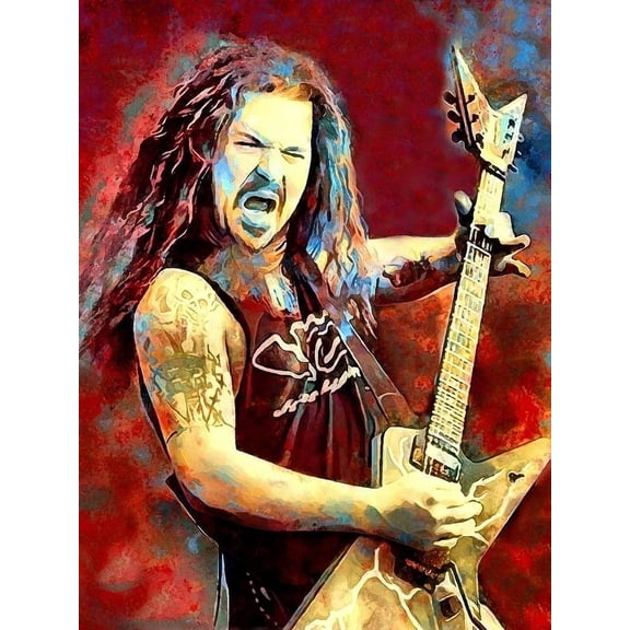 1998 Pantera dimebag Darrell Abbott Poster Wall Art Print Paint By Numbers 11 x 17 Inch Poster