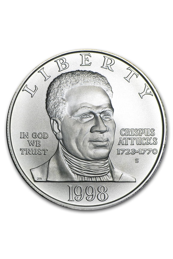 1998-S Black Patriots $1 Silver Commem BU (Capsule only)